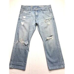 ADRIANO GOLDSCHMIED Ex Boyfriend Jean Women 30R 34x26 Light Wash Blue Crop USA
